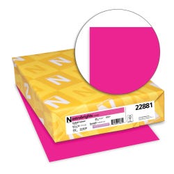 Image for Astrobrights Card Stock, 8-1/2 x 11 Inches, 65 Pound, Fireball Fuchsia, Pack of 250 from School Specialty