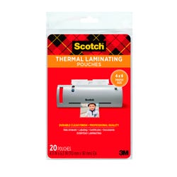 Image for Scotch Thermal Laminating Pouch, 4 x 6 Inches, 5 mil Thick, Pack of 20 from School Specialty