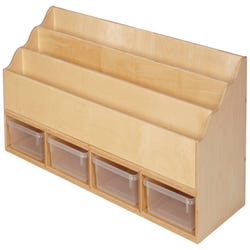 Image for Childcraft Stacker Top Compartment Storage, 4 Translucent Trays, 46-1/4 x 14-1/4 x 13-3/4 Inches from School Specialty