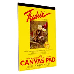 Image for Fredrix Genuine Primed Canvas Pads, 9 x 12 Inches, White, 10 Sheets from School Specialty