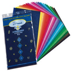 Image for Spectra Deluxe Bleeding Tissue Paper, 12 x 18 Inches, Assorted Colors, Pack of 100 from School Specialty