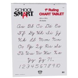 Image for School Smart Chart Paper Pad, 32 x 24 Inches, 1 Inch Rule, 25 Sheets from School Specialty