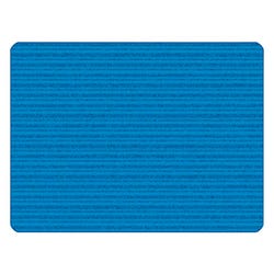 Carpets for Kids KIDSoft Subtle Stripes Solid Carpet, 4 x 6 Feet, Rectangle, Primary Blue, Item Number 2019714