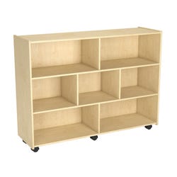 Image for Childcraft Mobile Compartment Storage Unit, 7 Compartments, 47-3/4 x 14-1/4 x 36 Inches from School Specialty