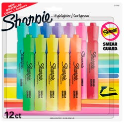 Image for Sharpie Tank Highlighters, Assorted, Chisel Tip, Pack of 12 from School Specialty