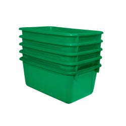 Image for School Smart Storage Tray, 7-7/8 x 12-1/4 x 5-3/8 Inches, Green, Pack of 5 from School Specialty