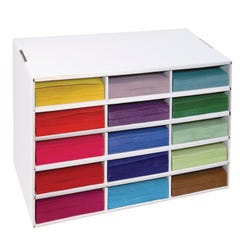 Image for Classroom Keepers Construction Paper Storage for 9 x 12 Inch Construction Paper, 15 Slots from School Specialty