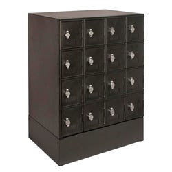 Image for United Visual Products 16 Door Cell Phone Lockers with Black Door and Hasp Option, 16 x 22 x 26 Inches from School Specialty