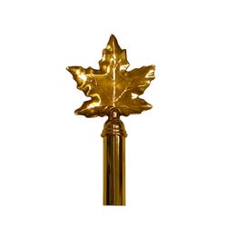 Annin Maple Leaf Pole Ornament, Brass, 8-1/4 in, Item Number 1542900