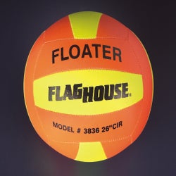 FlagHouse Superlight Floater Volleyball, 8 Inches, Orange/Yellow 2120450