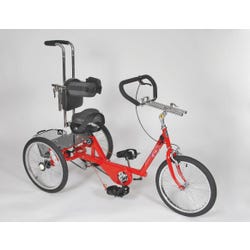 Image for AmTryke Pro Series Foot Cycle with Saddle Seat, Padded Backrest and Two Lateral Supports, 16 Inch Front Wheel from School Specialty