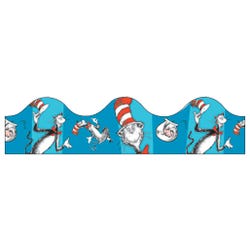 Image for Eureka Dr. Seuss Cat in the Hat Décor Trim, Blue, 37 Inches, 12 Strips from School Specialty