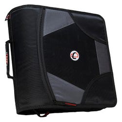 Image for Case·it Zipper Binder with 5 Tab Files, D-Ring, 4 Inches, Jet Black from School Specialty