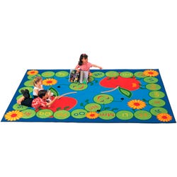 Image for Carpets for Kids ABC Caterpillar Rug, 4 Feet 5 Inches x 5 Feet 10 Inches, Rectangle, Multicolored from School Specialty
