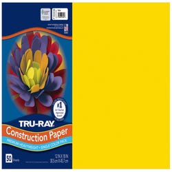 Image for Tru-Ray Sulphite Construction Paper, 12 x 18 Inches, Yellow, 50 Sheets from School Specialty