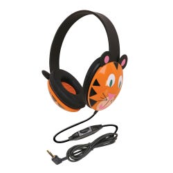 Image for Califone Listening First 2810-TI Over-Ear Stereo Headphones with Inline Volume Control, 3.5mm Plug, Tiger, Each from School Specialty
