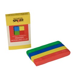 School Smart Modeling Clay, Assorted Primary Colors, 1 Pound Item Number 2003083