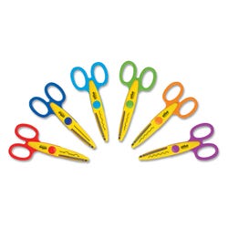 Image for School Smart Paper Edger Scissor Set, Assorted Designs, Pack of 6 from School Specialty
