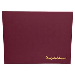 Image for Achieve It! Congratulations Award Covers, Linen, Burgundy, Pack of 25 from School Specialty