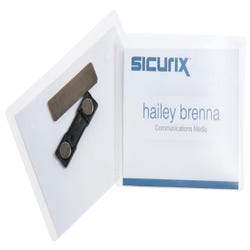 Image for Sicurix Security Badge, 4 x 3 Inches, Clear, Pack of 20 from School Specialty