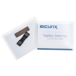 Image for Sicurix Security Badge, 4 x 3 Inches, Clear, Pack of 20 from School Specialty