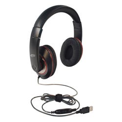 Image for Califone 2021 Deluxe Stereo Headphones with Inline Volume Control, USB Plug from School Specialty