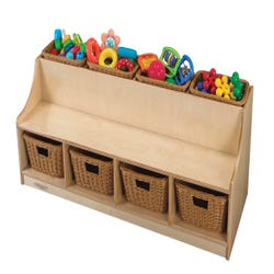 Image for Childcraft Toddler Storage Bench with Baskets, 49 x 17-3/4 x 17 Inches from School Specialty
