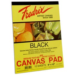 Image for Fredrix Canvas Pad, 9 x 12 Inches, Black from School Specialty