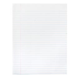 School Smart Composition Paper, Red Margin, 8-1/2 x 11 Inches, White, 500 Sheets 085425