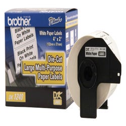 Image for Brother DK-1240 Large Multi-Purpose Labels, 1.9 x 4 Inches, Roll of 600 from School Specialty