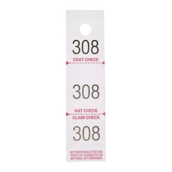 Image for Sparco 3-Part Numbered Coat Check Ticket, White, Pack of 500 from School Specialty