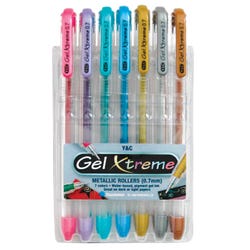 Image for Yasutomo Y&C Xtreme Gel Pen, 0.7 mm Medium Tip, Metallic Colors, Pack of 7 from School Specialty