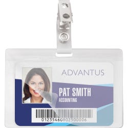Image for Advantus Card Holders, Self-Lamin, Horiz, 3-1/2 x 2-1/4 Inch, Pack of 25, Clear from School Specialty