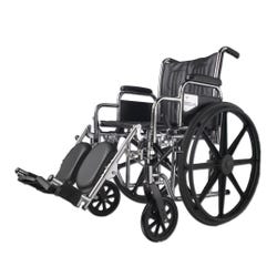 Image for School Health Junior Seat Sway Away Footrest Wheelchair, 300 lb, 16 inch, Carbon Steel Frame, Chrome Plating from School Specialty