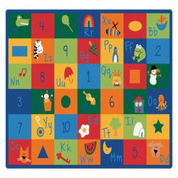 Carpets for Kids Blocks Learning Rug, 5 Feet 10 Inches x 8 Feet 4 Inches, Rectangle, Multicolored, Item Number 1365777
