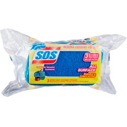 Image for S.O.S All Surface Scrubber Sponge, Blue, Pack of 3 from School Specialty