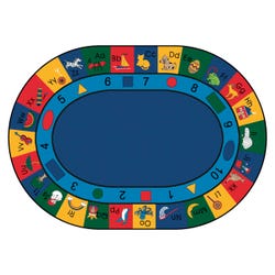 Image for Carpets for Kids Blocks of Fun Carpet, 6 Feet 9 Inches x 9 Feet 5 Inches, Oval, Multicolored from School Specialty