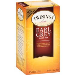 Image for Twinings Earl Grey Black Tea, 1.76 oz, Pack of 25 from School Specialty