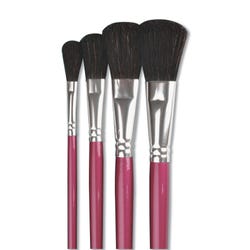 Image for Sax Oval Wash Brushes, Oval Type, Short Handle, Assorted Sizes, Set of 4 from School Specialty