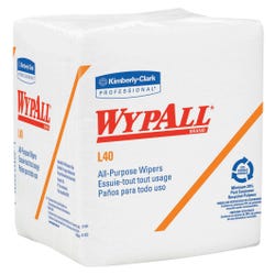 Image for WYPALL L40 1/4-Fold Food Service Wipe, 12-1/2 X 13 in, White, Pack of 56 from School Specialty