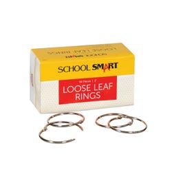 School Smart Loose Leaf Rings, 2 Inches, Nickel Plated Steel, Pack of 50 036981