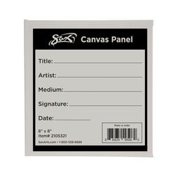 Image for Sax Genuine Canvas Panel, 8 x 8 Inches, White from School Specialty