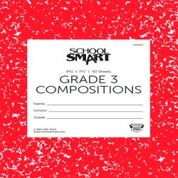 Image for School Smart Skip-A-Line Ruled Composition Book, Grade 3, Red, 50 Sheets/100 Pages from School Specialty