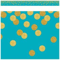 Image for Teacher Created Resources Confetti Teal Border Trim, 2-3/4 x 35 Inches from School Specialty
