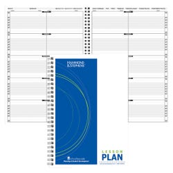 Image for Hammond & Stephens 0440 P Block Schedule Lesson Plan Book, PolyIce Cover, 9-1/4 x 12-1/4 Inches, 4 Subjects, Green/ Blue from School Specialty