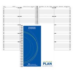 Image for Hammond & Stephens 0440 P Block Schedule Lesson Plan Book, PolyIce Cover, 9-1/4 x 12-1/4 Inches, 4 Subjects, Green/ Blue from School Specialty