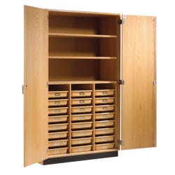 Image for Diversified Spaces Tote Tray Storage Cabinet with Shelf, 48 x 22 x 84 Inches from School Specialty