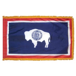 Annin Nylon Wyoming Indoor State Flag, 3 X 5 ft, Item Number 023379