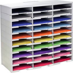 Image for Storex Literature Organizer, 30 Compartments, Gray from School Specialty