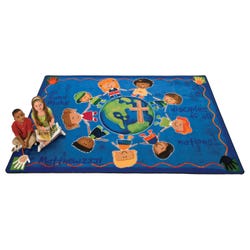 Carpets for Kids KID$Value PLUS Great Commission Rug, 8 x 12 Feet, Rectangle, Multicolored, Item Number 1320505